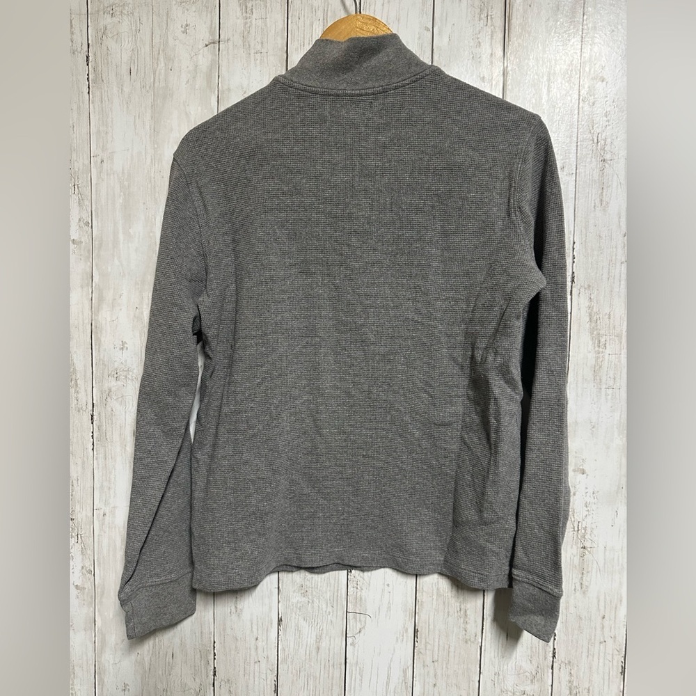 Polo Ralph Lauren Gray Waffle Knit 1/4 Pullover Size XL 18/20 - Picture 3 of 5
